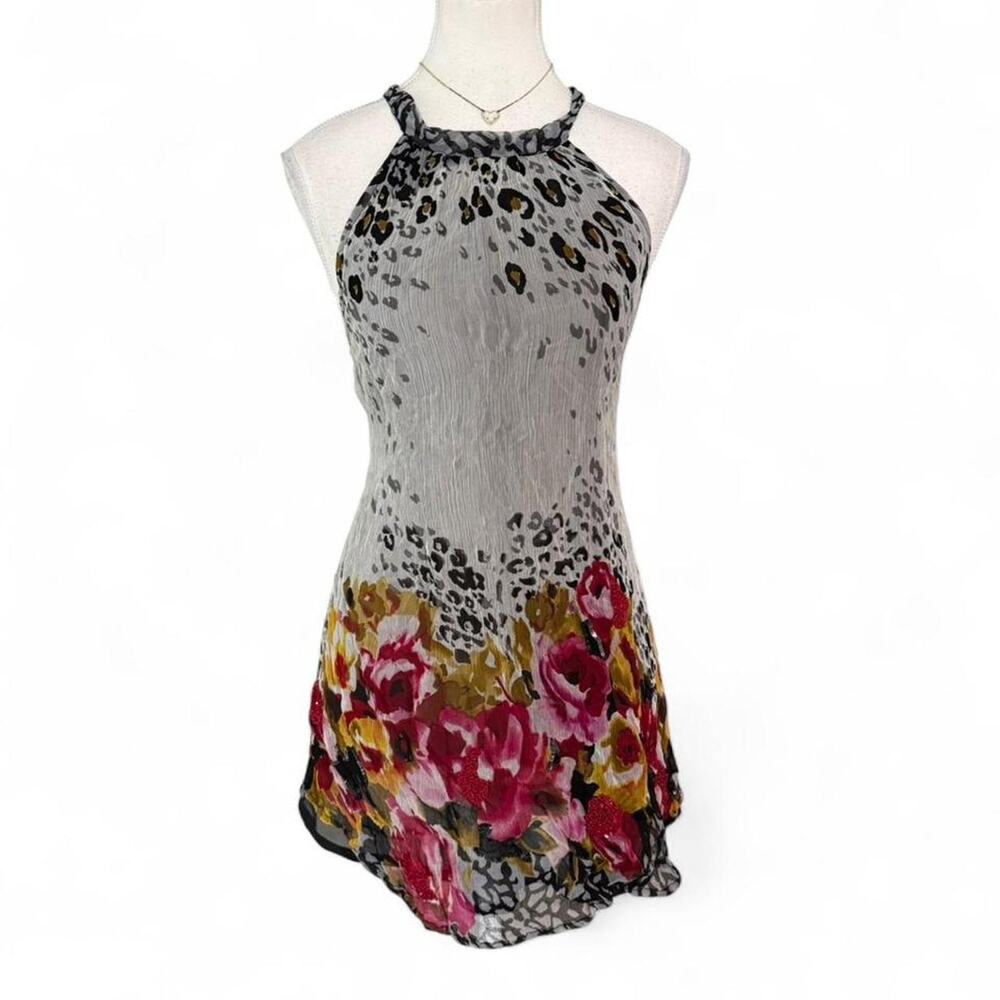 Silk Threads INC Early 2000s Floral Sequin Tropical Y2K Summer Tank Size large